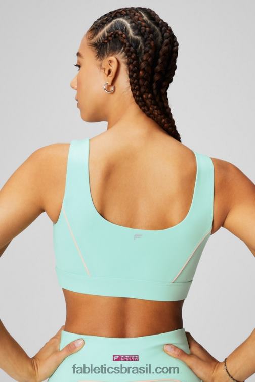 Fabletics baía enevoada/beijo de pêssego 420HR1817 sutiã esportivo de médio impacto mulheres