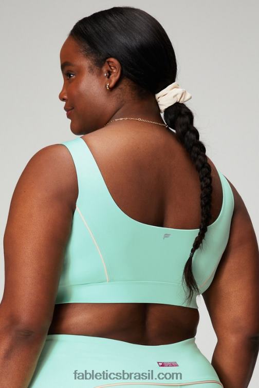 Fabletics baía enevoada/beijo de pêssego 420HR1818 sutiã esportivo de médio impacto mulheres