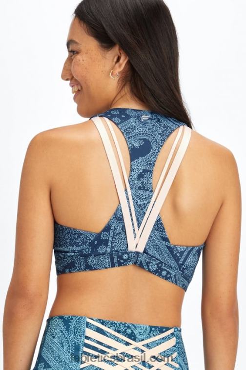 Fabletics bandana/tapioca nova azul 420HR1789 boost sutiã esportivo de médio impacto 121 mulheres