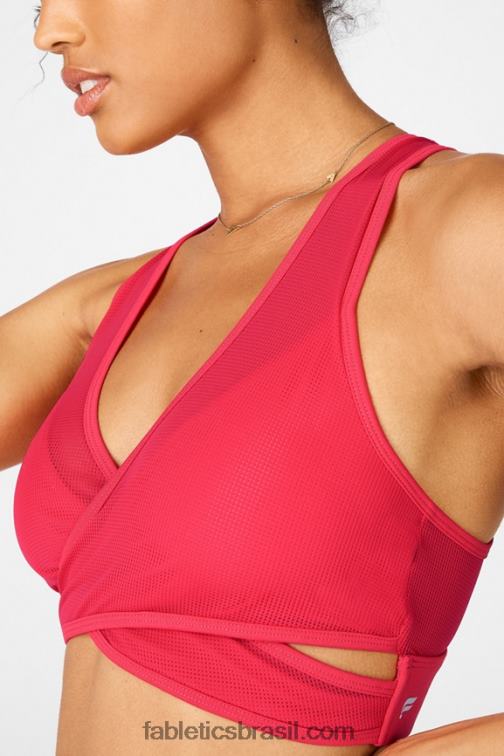 Fabletics batom vermelho 420HR1910 sutiã esportivo faye de médio impacto ii mulheres