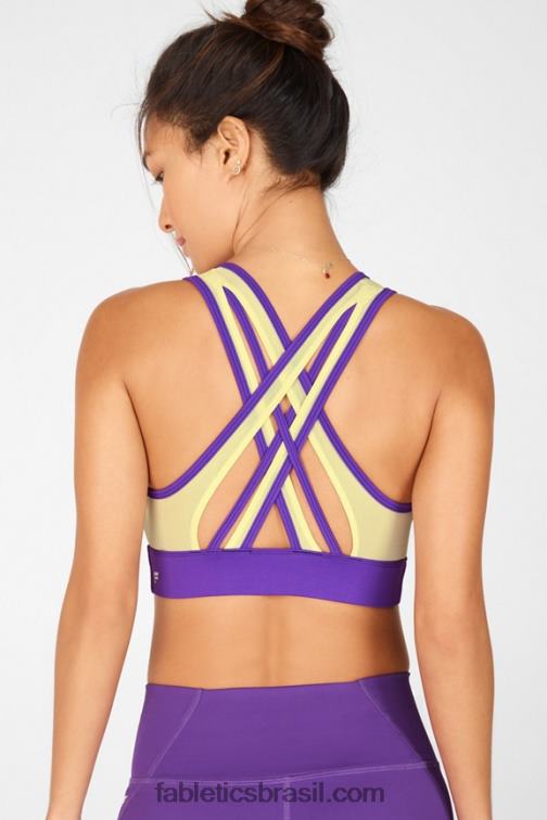 Fabletics berry kiss/creme de limão 420HR1908 sutiã esportivo faye de médio impacto mulheres