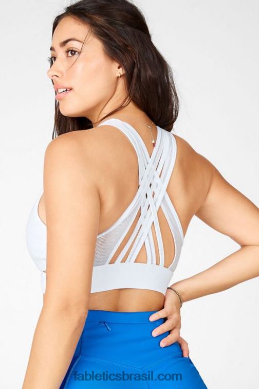 Fabletics branco 420HR1911 sutiã esportivo faye de médio impacto ii mulheres