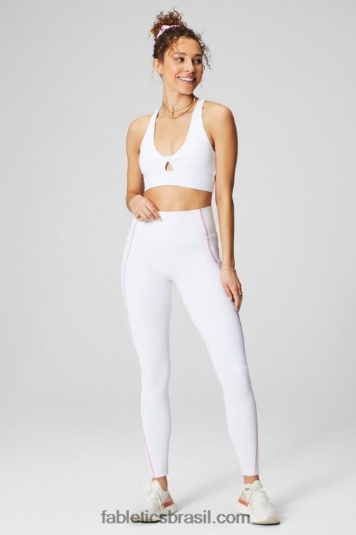 Fabletics branco clássico 420HR1704 sutiã esportivo oasis twist 106 mulheres