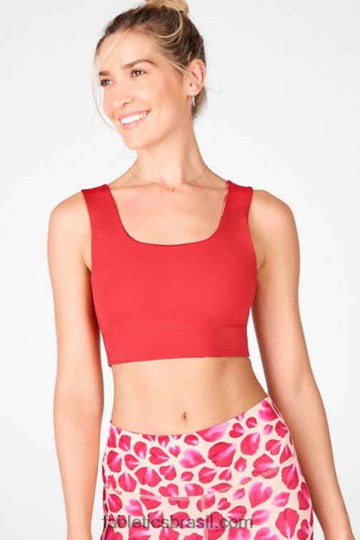 Fabletics caqui / pétalas de rosa 420HR1873 sutiã esportivo reversível de impacto médio harlow mulheres