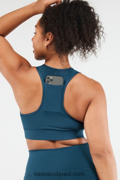 Fabletics cerceta da meia-noite 420HR1769 sutiã esportivo de médio impacto em movimento 117 mulheres