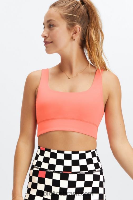 Fabletics chama laranja/seda 420HR1854 sutiã esportivo harlyn midi de impacto médio mulheres