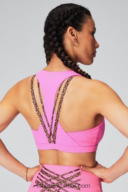Fabletics chita elétrica rosa/ondulada 420HR1779 boost sutiã esportivo de médio impacto 119 mulheres
