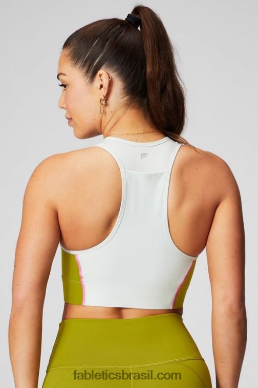 Fabletics cinza menta/oliva 420HR1739 sutiã esportivo de médio impacto em movimento 112 mulheres