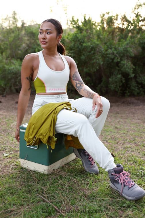 Fabletics cinza menta/oliva 420HR1739 sutiã esportivo de médio impacto em movimento 112 mulheres