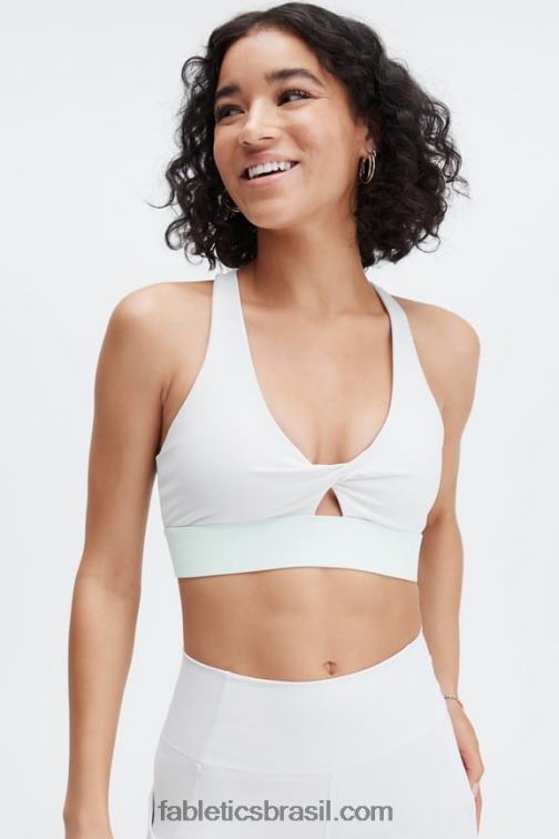 Fabletics cinza suave/cubo de gelo 420HR1728 sutiã esportivo oasis twist 110 mulheres