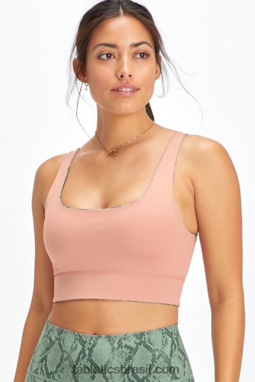 Fabletics cobra cacto/desfiladeiro rosa 420HR1851 sutiã esportivo harlyn midi de impacto médio mulheres