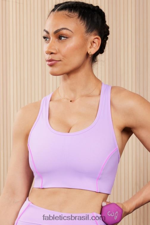 Fabletics cosmo roxo/fuga rosa 420HR1743 sutiã esportivo de médio impacto em movimento 112 mulheres