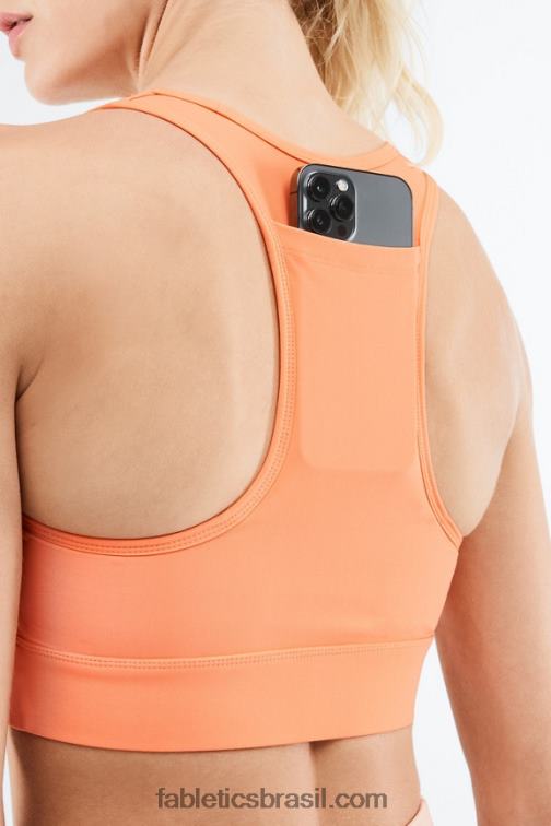 Fabletics explosão de laranja 420HR1767 sutiã esportivo de médio impacto em movimento 117 mulheres