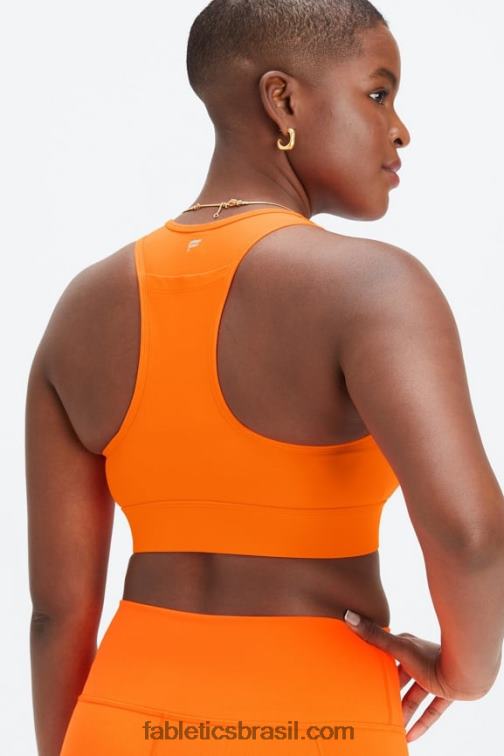 Fabletics flash laranja 420HR1749 sutiã esportivo de médio impacto em movimento 114 mulheres