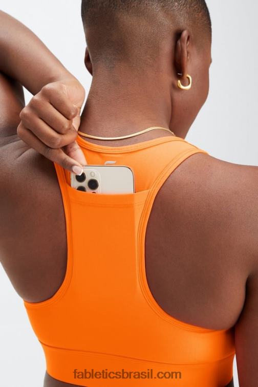 Fabletics flash laranja 420HR1749 sutiã esportivo de médio impacto em movimento 114 mulheres