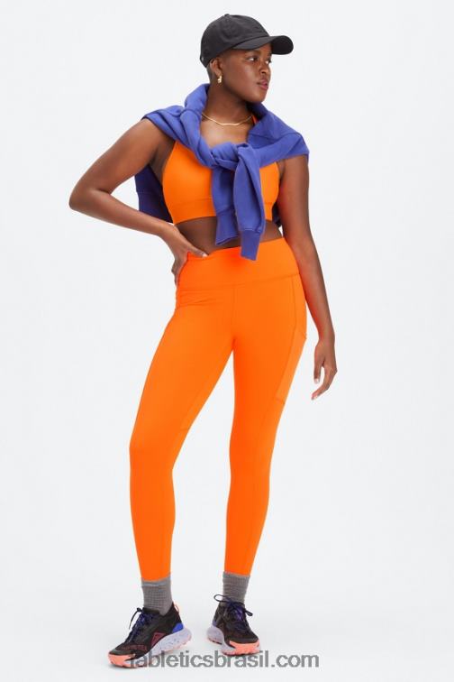 Fabletics flash laranja 420HR1749 sutiã esportivo de médio impacto em movimento 114 mulheres