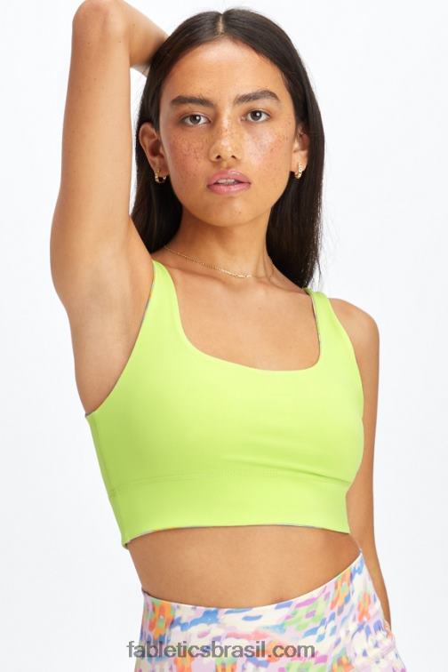 Fabletics floral/broto new wave 420HR1850 harlyn sutiã esportivo midi reversível de impacto médio mulheres