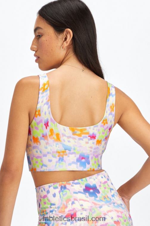 Fabletics floral/broto new wave 420HR1850 harlyn sutiã esportivo midi reversível de impacto médio mulheres