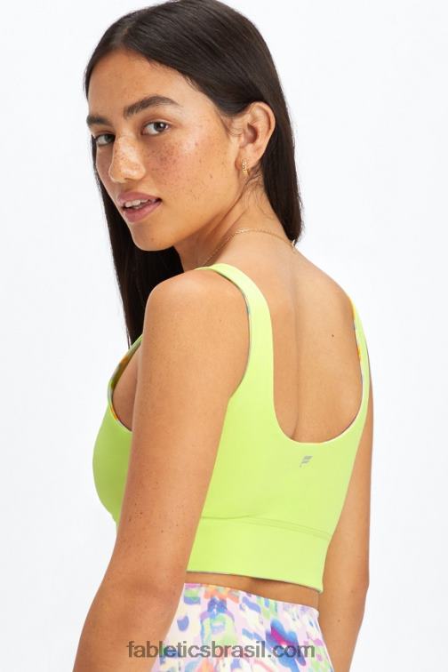 Fabletics floral/broto new wave 420HR1850 harlyn sutiã esportivo midi reversível de impacto médio mulheres