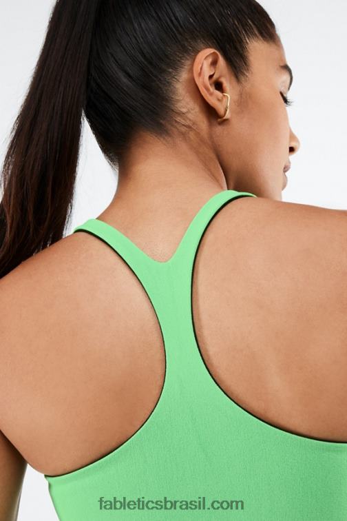 Fabletics folha preta/primavera 420HR1863 sutiã esportivo reversível de malha simone mulheres