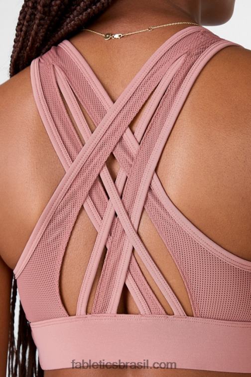 Fabletics fumaça de orquídea 420HR1912 sutiã esportivo faye de médio impacto ii mulheres