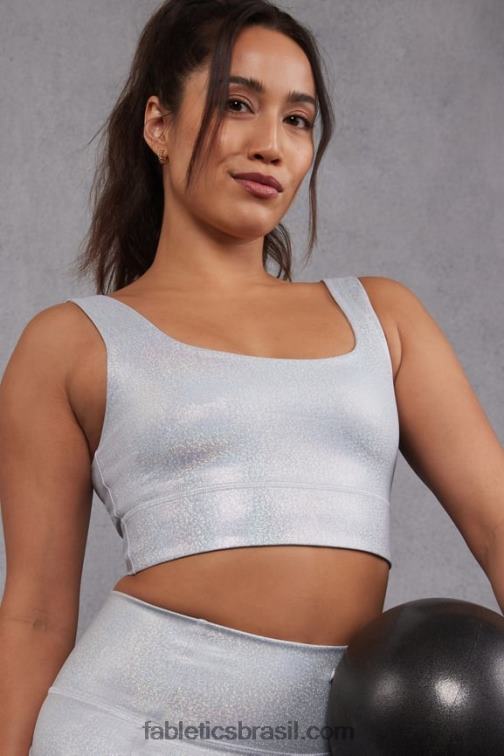 Fabletics holograma de brilho 420HR1847 sutiã esportivo harlyn de médio impacto mulheres