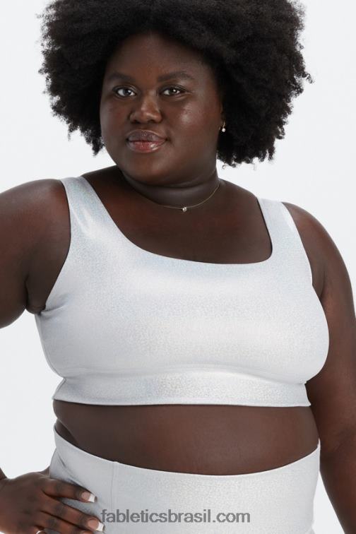 Fabletics holograma de brilho 420HR1848 sutiã esportivo harlyn de médio impacto mulheres