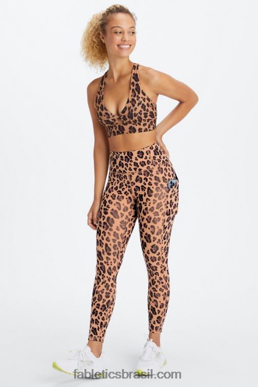 Fabletics leopardo natural 420HR1712 sutiã esportivo oasis twist 107 mulheres