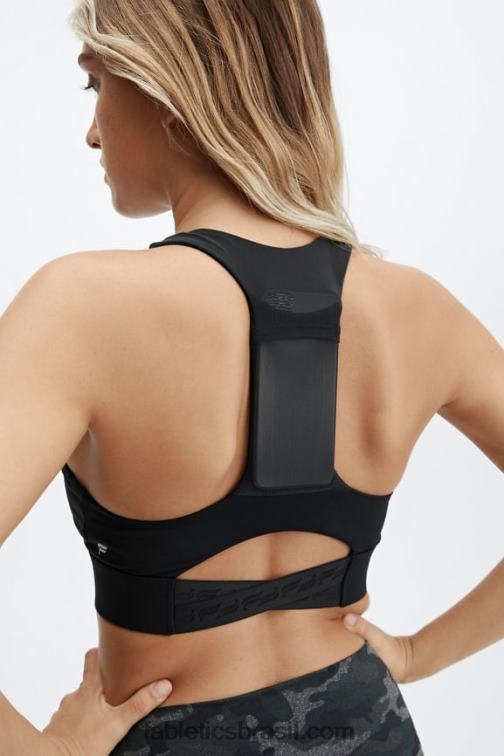 Fabletics logotipo preto 420HR1836 sutiã esportivo midi impacto médio para viagem 130 mulheres