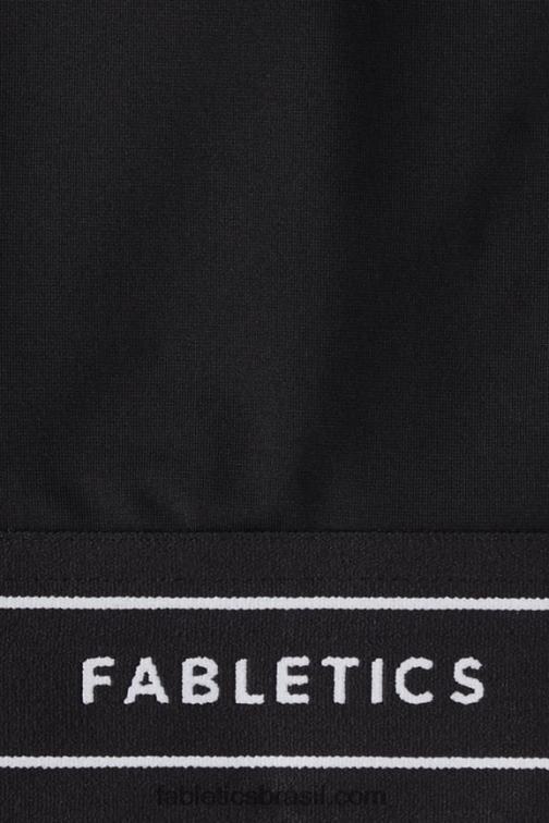 Fabletics logotipo preto/branco clássico 420HR1816 sutiã esportivo de médio impacto mulheres