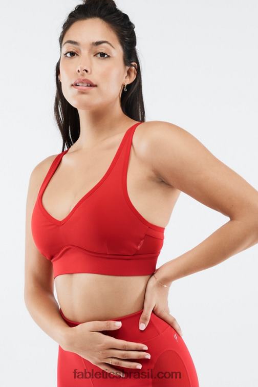 Fabletics maçã vermelha 420HR1893 khloe sutiã esportivo de médio impacto mulheres