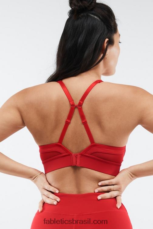 Fabletics maçã vermelha 420HR1893 khloe sutiã esportivo de médio impacto mulheres