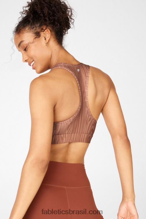 Fabletics madeira 420HR1918 sutiã esportivo de médio impacto com estampa de sálvia mulheres