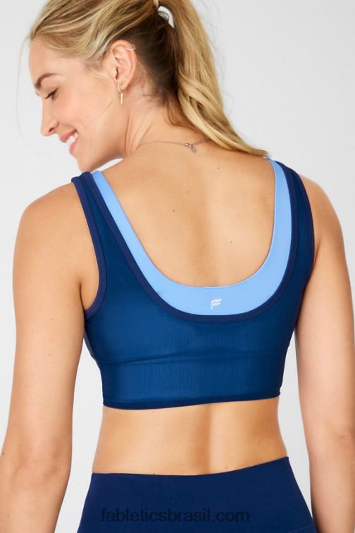 Fabletics marinha/marina 420HR1923 sutiã de camada dupla mulheres