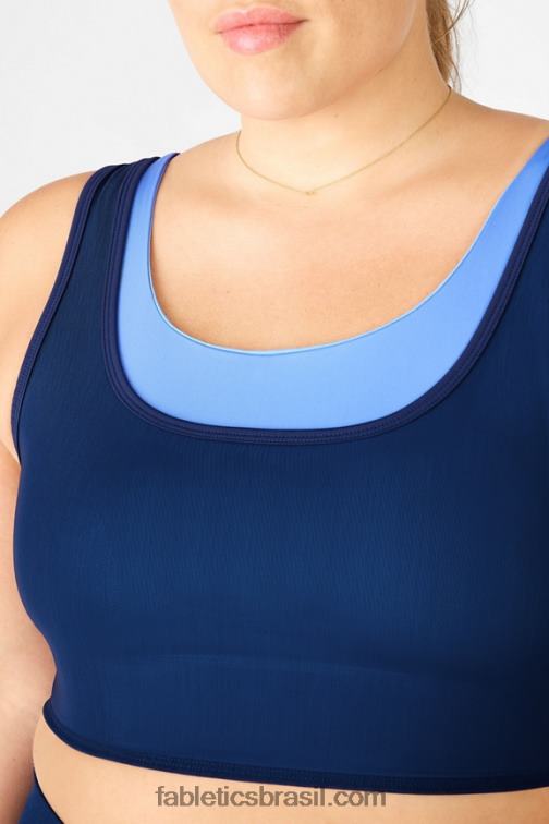 Fabletics marinha/marina 420HR1924 sutiã de camada dupla mulheres