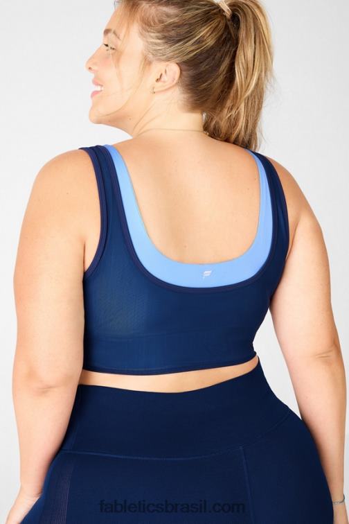 Fabletics marinha/marina 420HR1924 sutiã de camada dupla mulheres