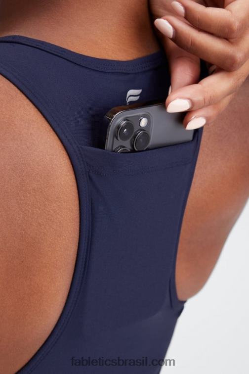 Fabletics marinha profunda 420HR1752 sutiã esportivo de médio impacto em movimento 114 mulheres
