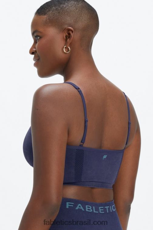 Fabletics marinho profundo lavado 420HR2818 sincronizar sutiã sem costura mulheres
