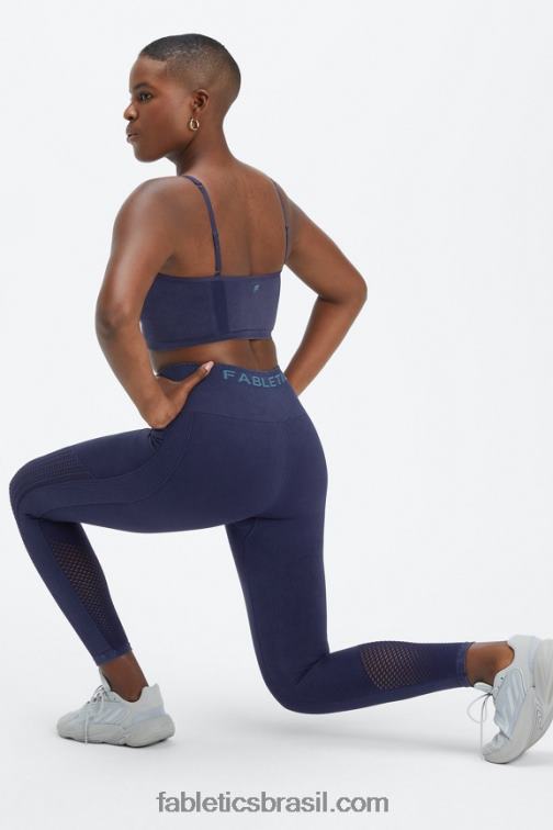 Fabletics marinho profundo lavado 420HR2818 sincronizar sutiã sem costura mulheres