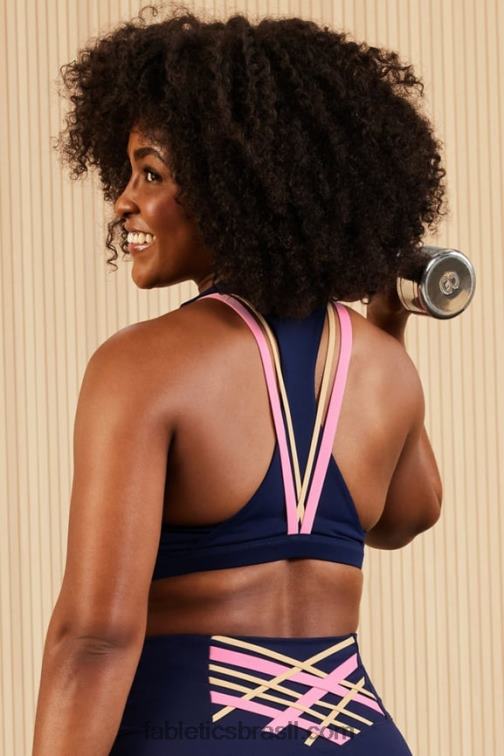 Fabletics marinho profundo/multi 420HR1775 boost sutiã esportivo de médio impacto 118 mulheres