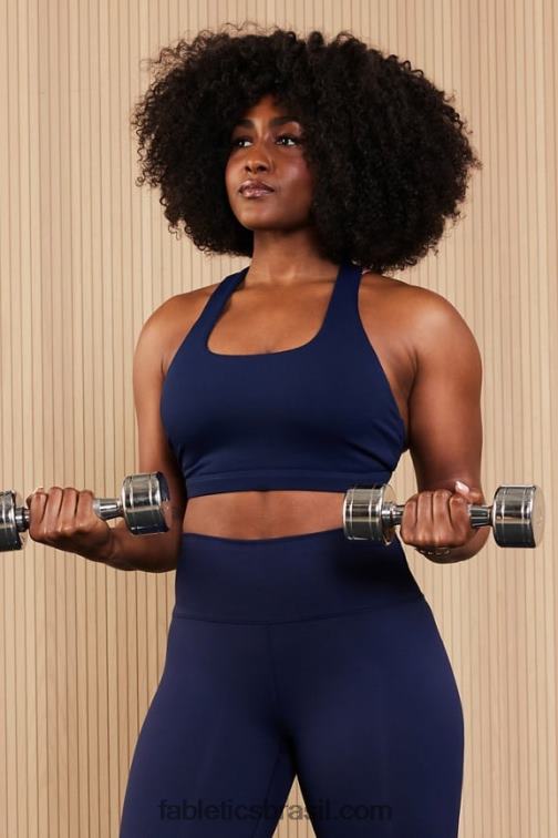 Fabletics marinho profundo/multi 420HR1775 boost sutiã esportivo de médio impacto 118 mulheres