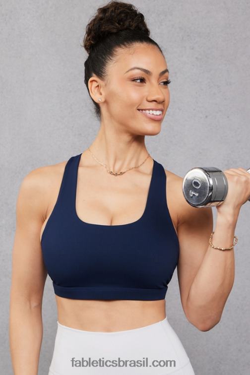 Fabletics marinho profundo/nuvem de chuva 420HR1799 boost sutiã esportivo de médio impacto 123 mulheres