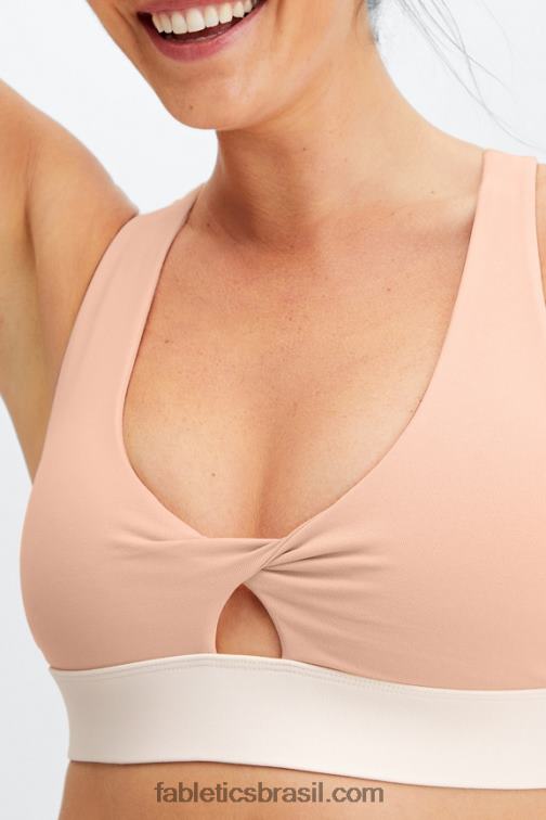 Fabletics matiz rosa/garça 420HR1717 sutiã esportivo oasis twist 108 mulheres