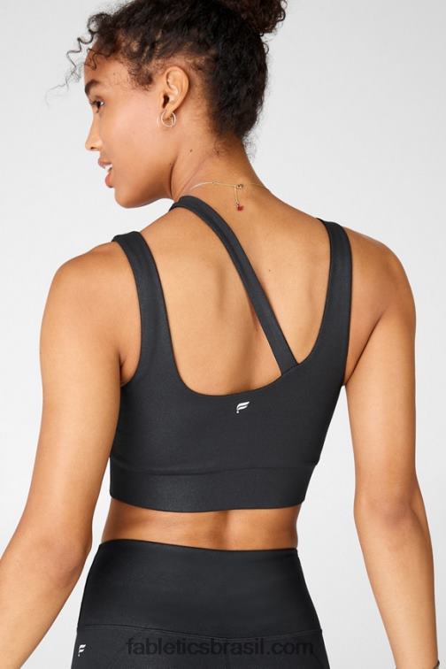 Fabletics miragem negra 420HR1933 sutiã esportivo de médio impacto callie mulheres