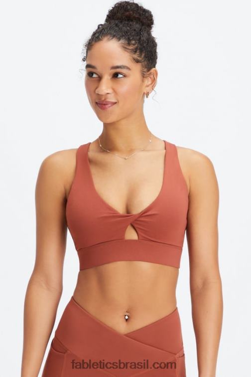 Fabletics mogno 420HR1699 sutiã esportivo oasis twist 105 mulheres