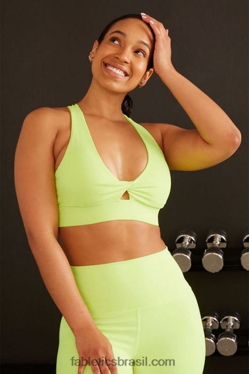 Fabletics néon 420HR1723 sutiã esportivo oasis twist 109 mulheres