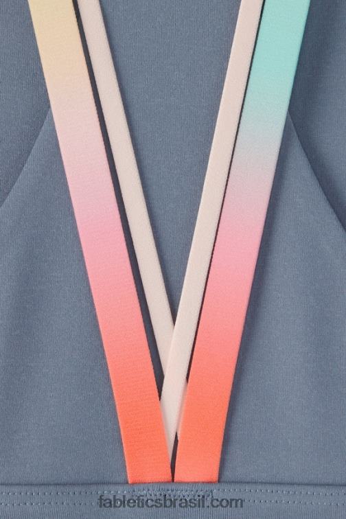 Fabletics nuvem de tempestade/ombre o dia todo 420HR1774 boost sutiã esportivo de médio impacto 118 mulheres