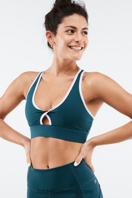 Fabletics onda da meia-noite / brilho de lavanda 420HR1733 sutiã esportivo oasis twist 111 mulheres