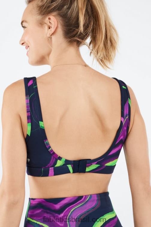 Fabletics onda de neblina 420HR1891 rivka sutiã esportivo de médio impacto mulheres