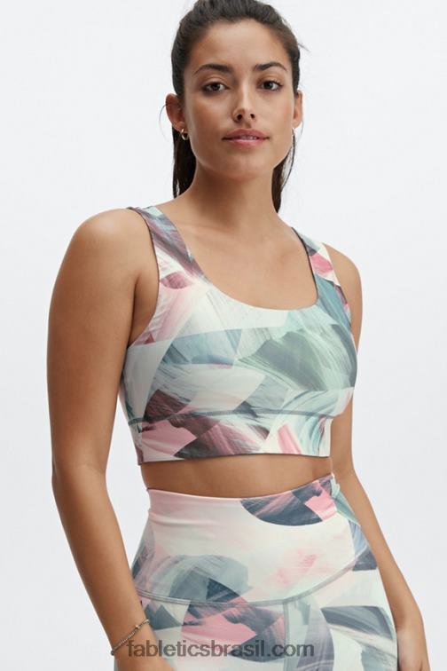 Fabletics paisagem onírica/nuvem de chuva 420HR1867 sutiã esportivo reversível de impacto médio harlow mulheres